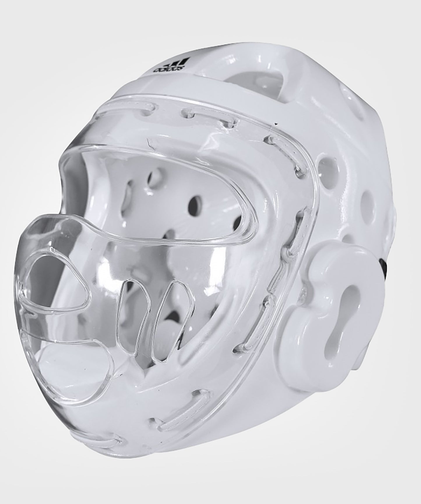 Casque Taekwondo Avec Visière Adidas - Blanc