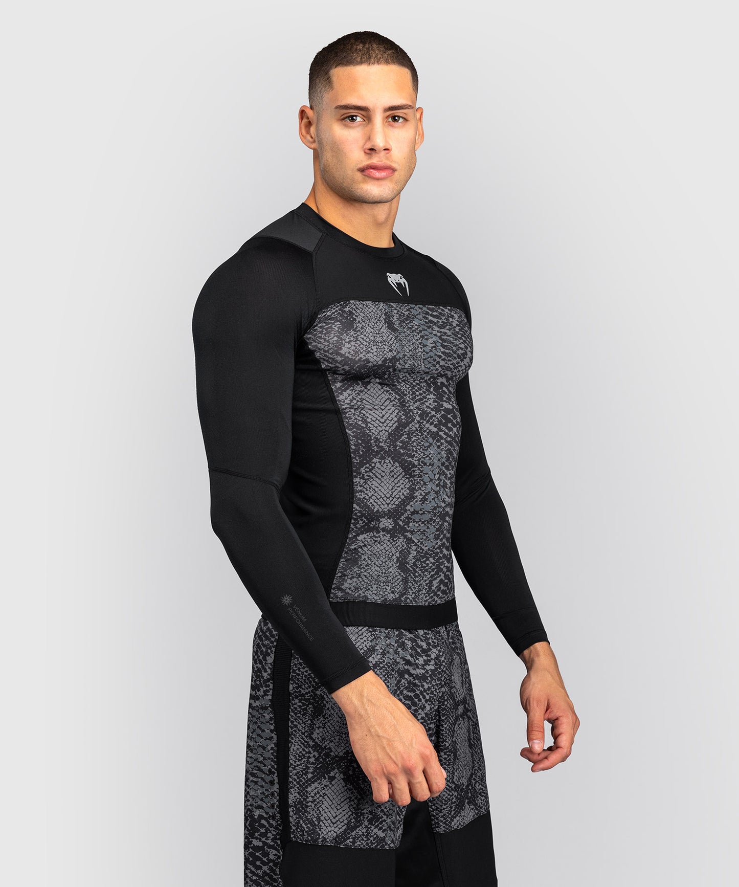 VENUM G-Fit Scales Rashguards - Black/ Charcoal Grey