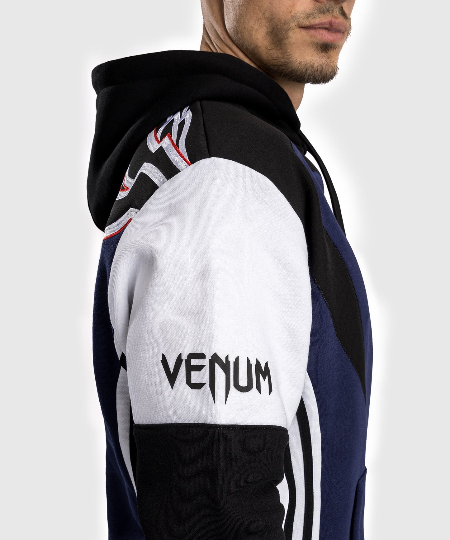 Venum x Tekken 8 Hooded Sweatshirt - Jin Kazama - Blue/Black/White