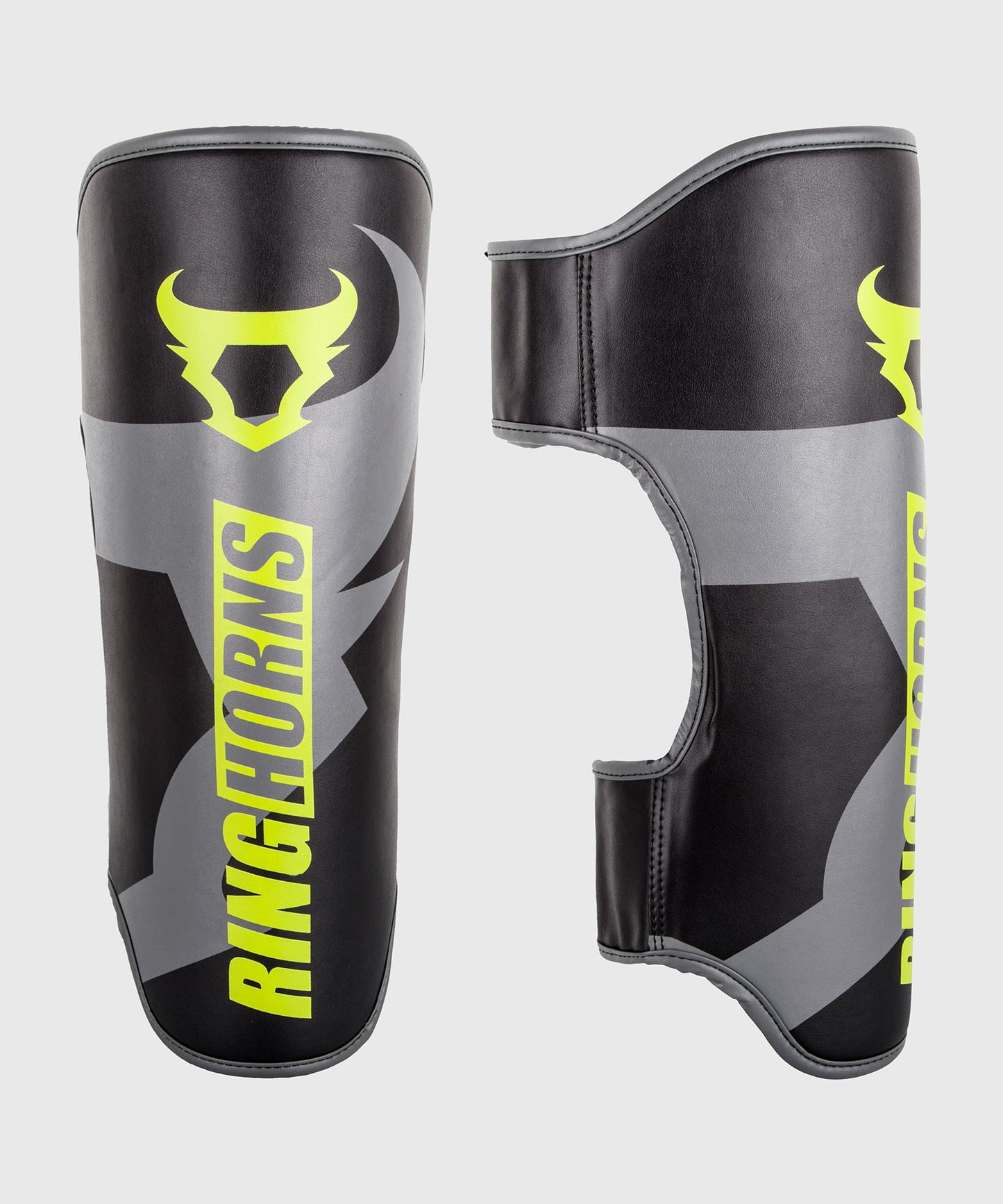 Ringhorns Charger shin guards - Black/Fluorescent yellow