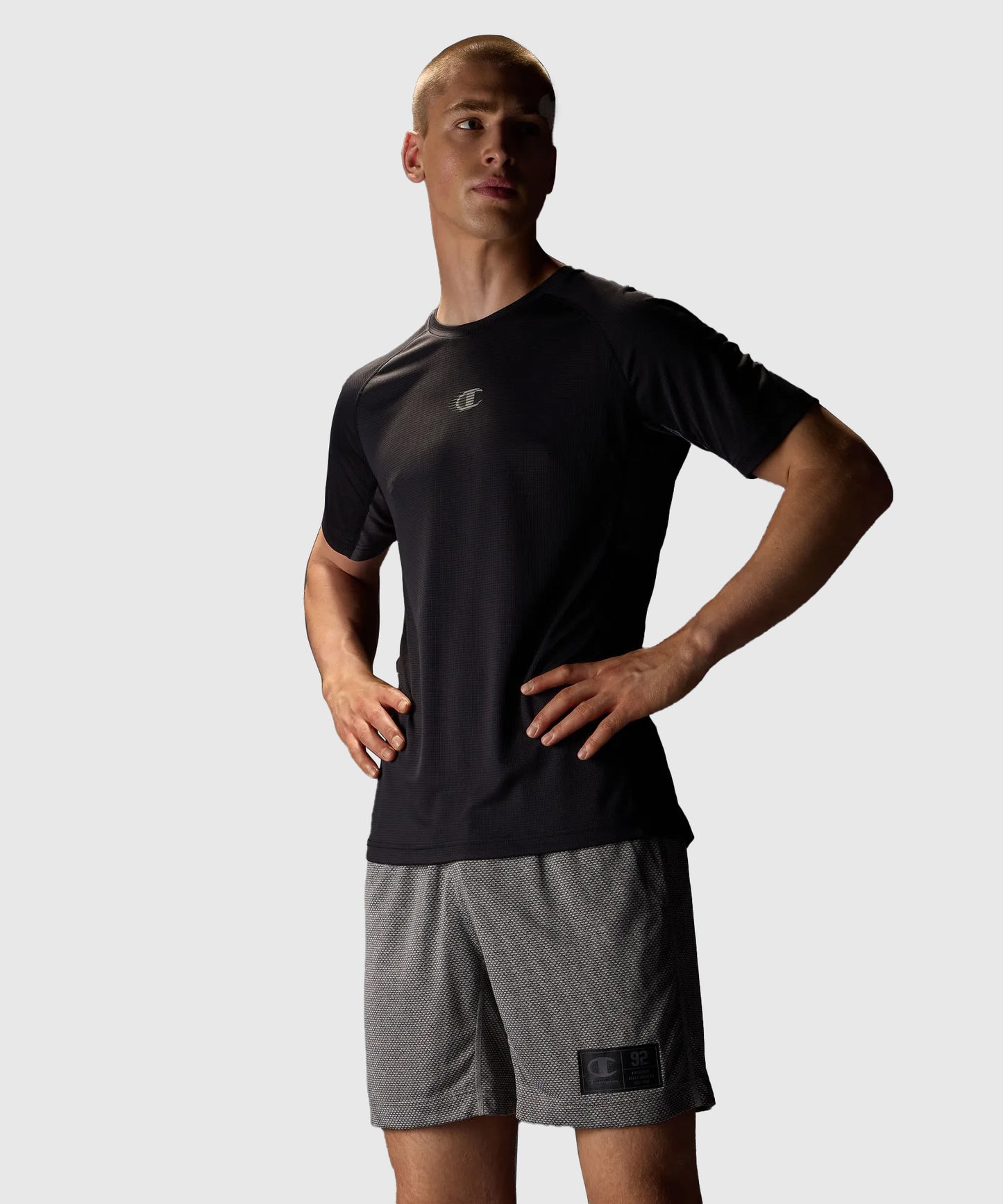 T-Shirt De Sport Champion Sportif Ergonomique - Noir/Gris