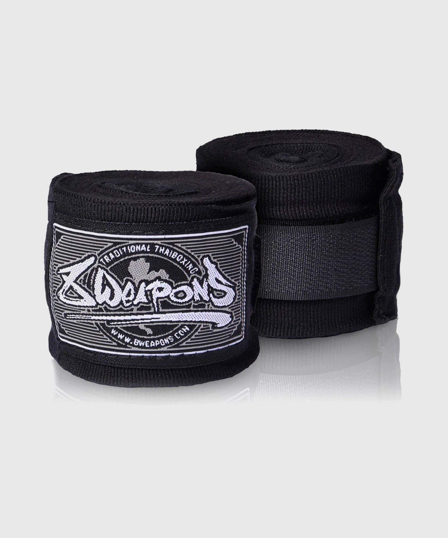 Bandages de boxe semi-élastiques 8 Weapons - 5m - Noir