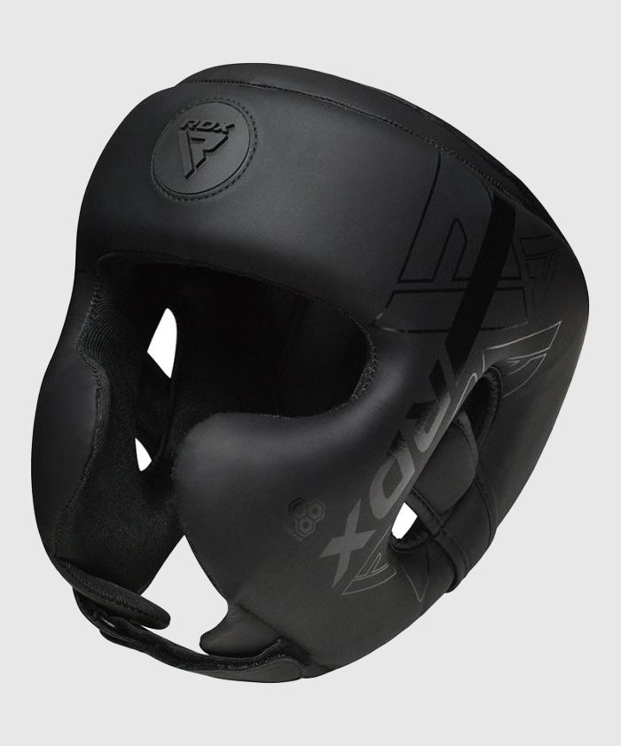 RDX F6 Boxing Helmet - Black/Black