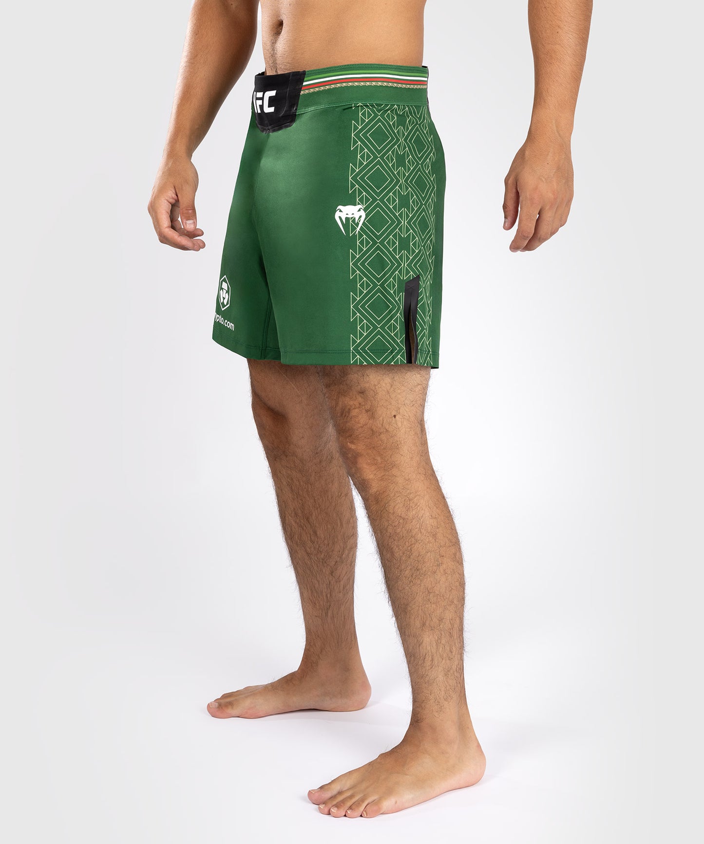 Noche UFC by Venum  Authentic Fight Night Herren Kampfhose - Kurze Passform - Grün