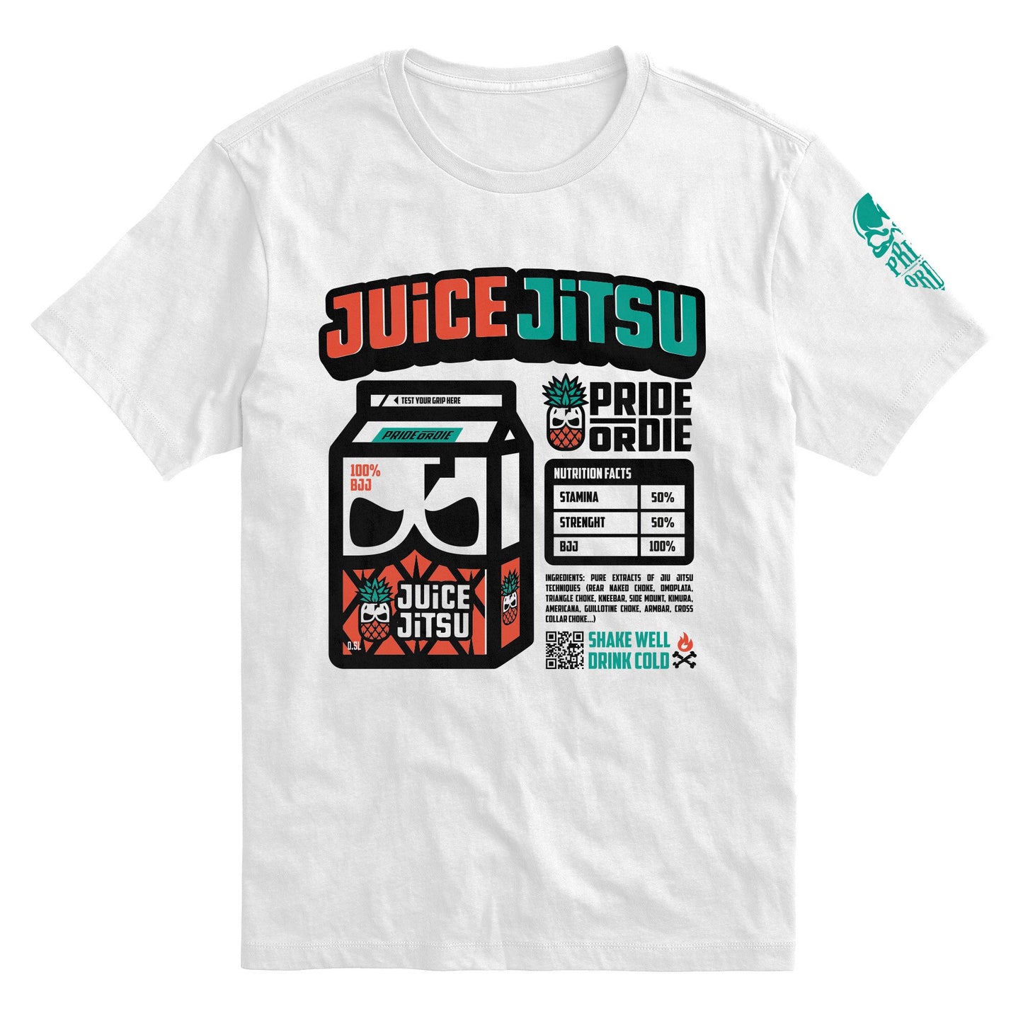T-shirt Pride Or Die Juice Jitsu - Blanc
