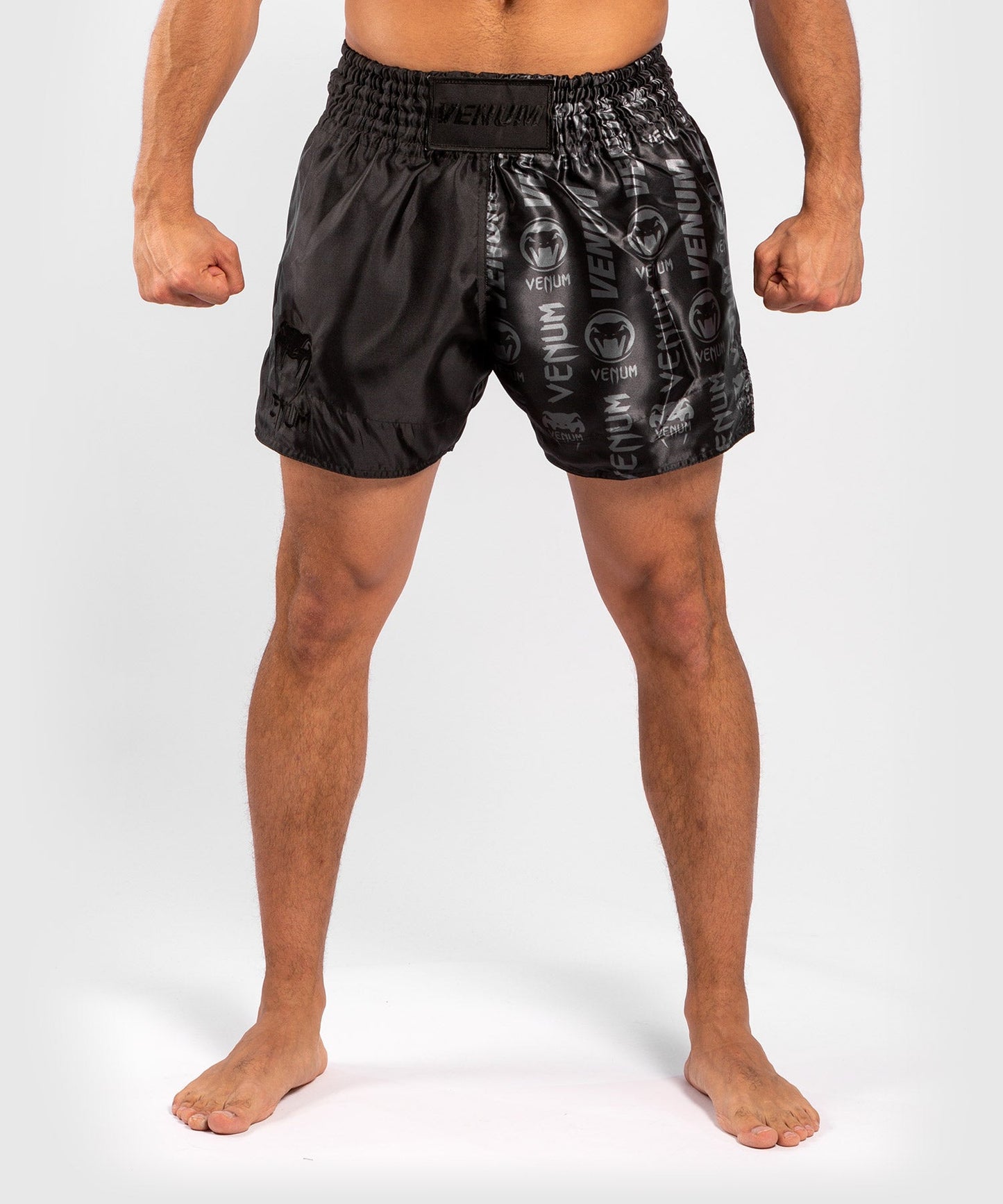 Short de Muay Thai Venum Logos - Noir/Noir