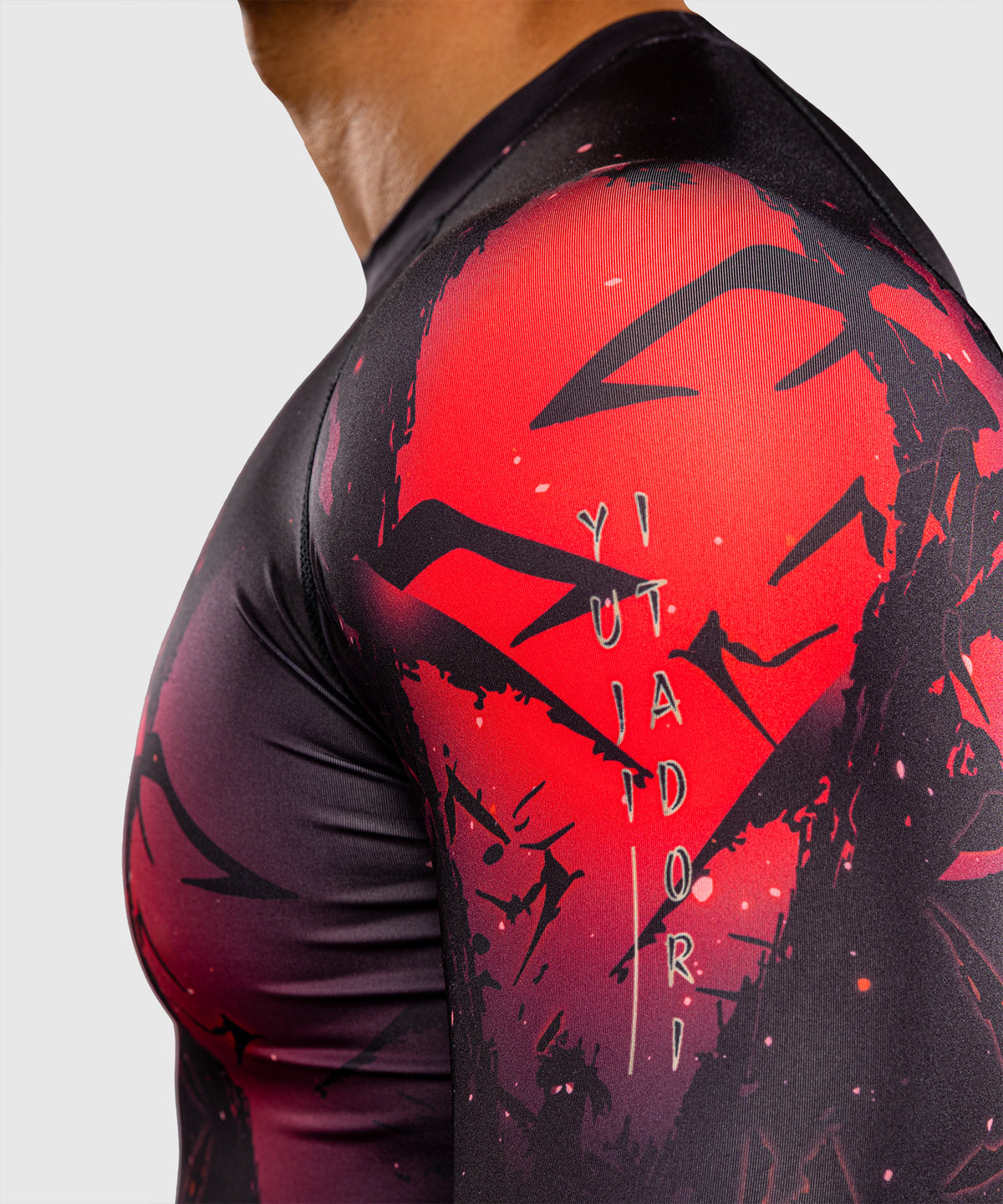 Jujutsu Kaisen x Venum Itadori Langarm Rashguard – Schwarz/Rot