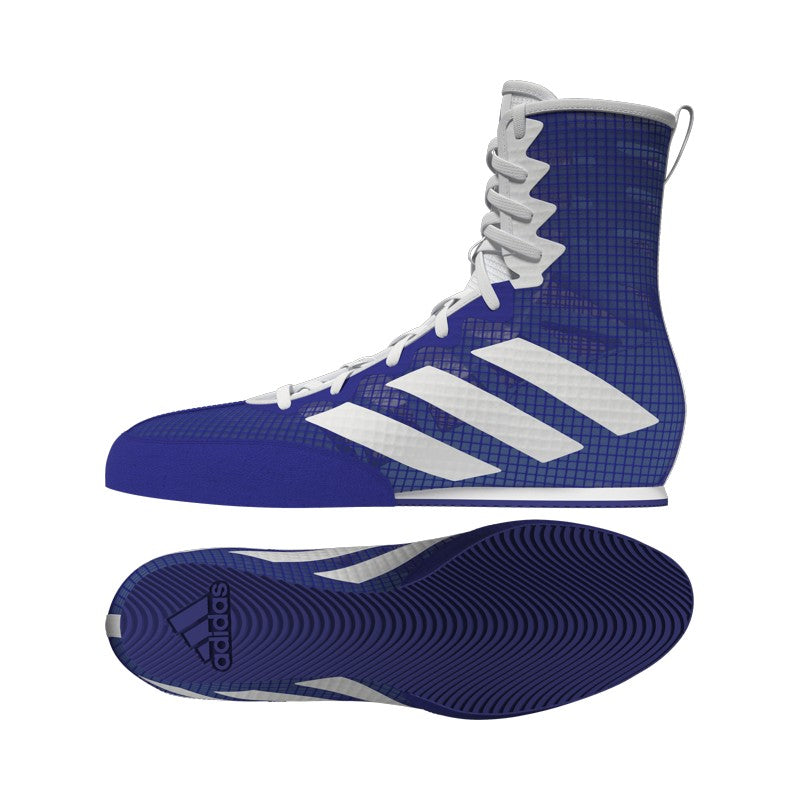 Chaussures de Boxe Adidas Box Hog Iv - Bleu/Blanc