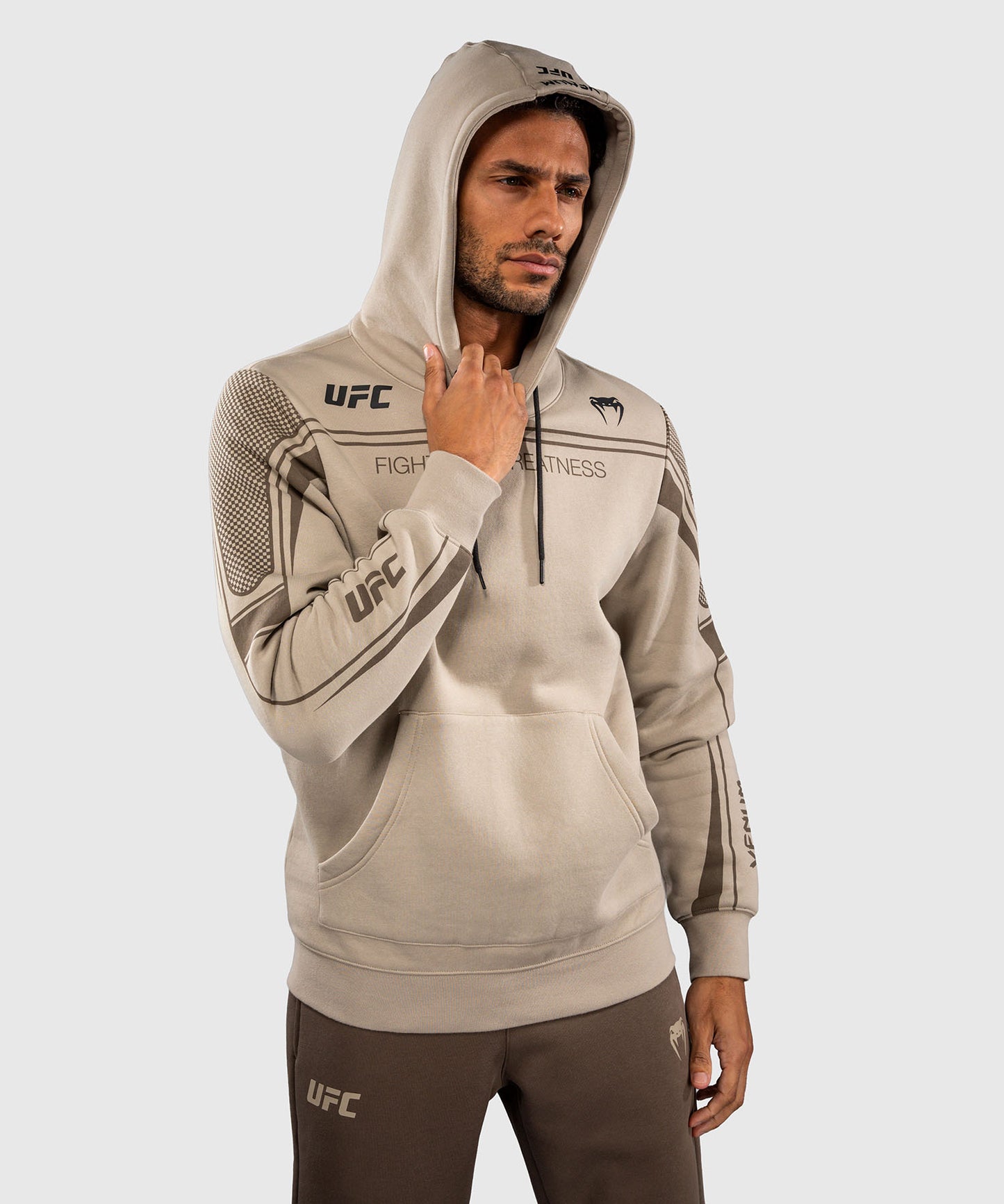 Sweat à Capuche pour Homme Venum UFC Unity by Venum Authentic Fight Week - Sable