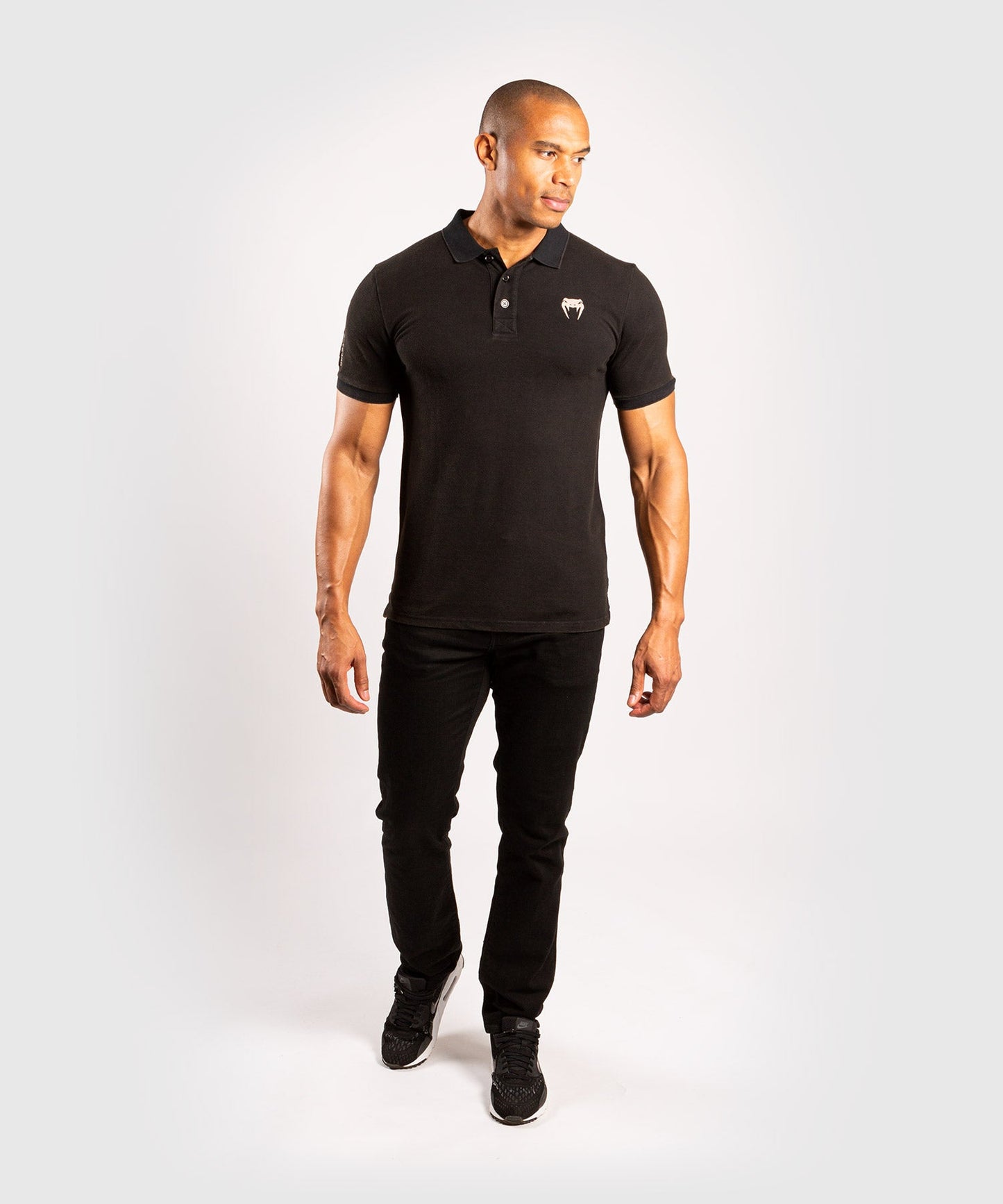 Venum Lions21 Polo-Shirt - Schwarz/Sand