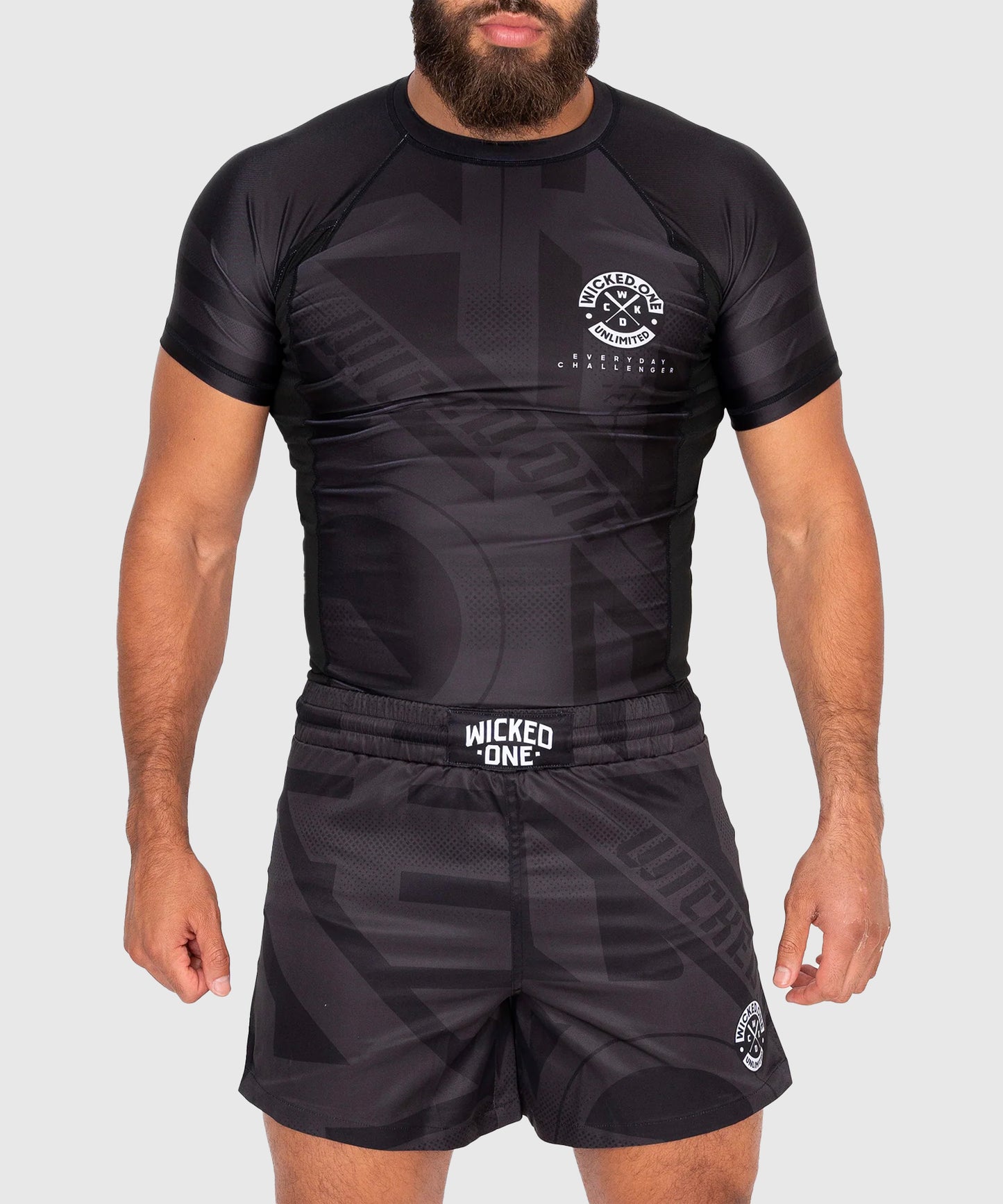 Wicked One Outsiderz Kurzarm-Rashguard - Schwarz