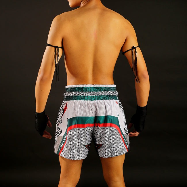 Short Muay Thai Tuff White Tiger - Blanc