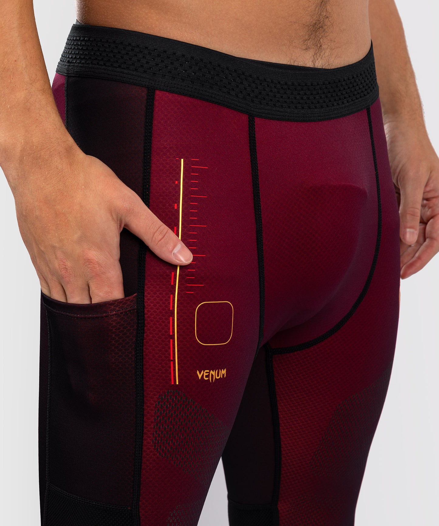 Venum Tactical XT Compression Pants - Black/Bordeaux/Gold