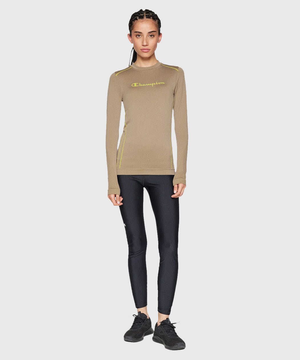 Women's Champion Seamless Round Neck Top - Beige