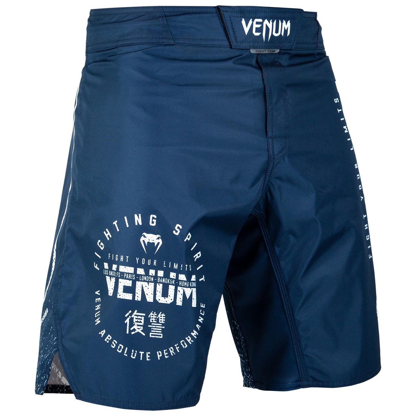 Pantalones MMA Venum Signature - Azul Marino/Blanco