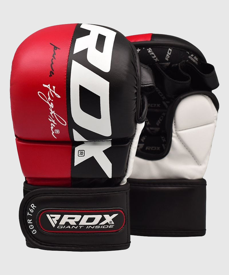 RDX Sports T6 MMA Sparring Gloves - Red