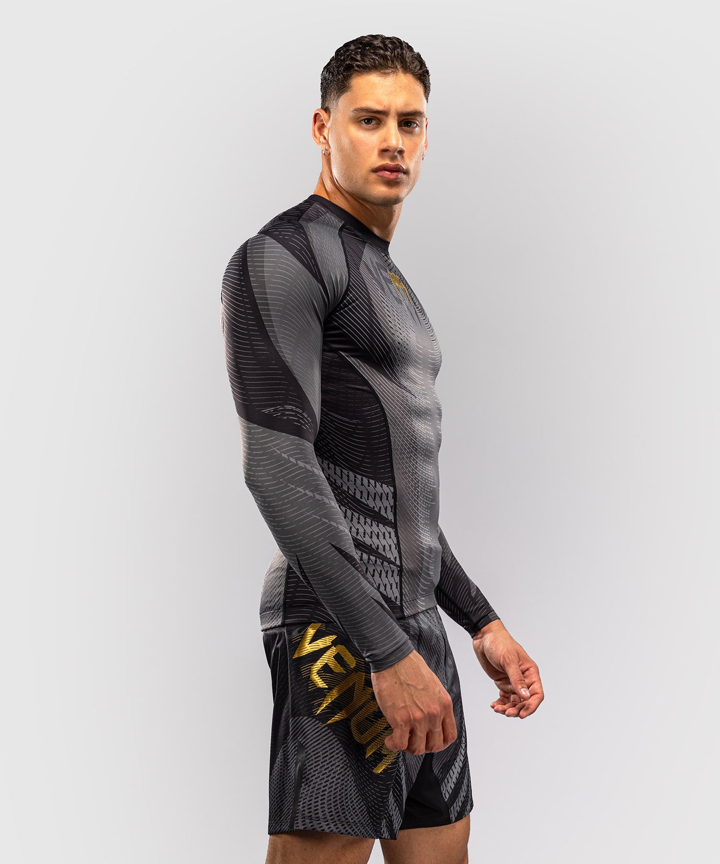 Venum Galactic 3.0 Langarm Rashguard - Schwarz/Gold