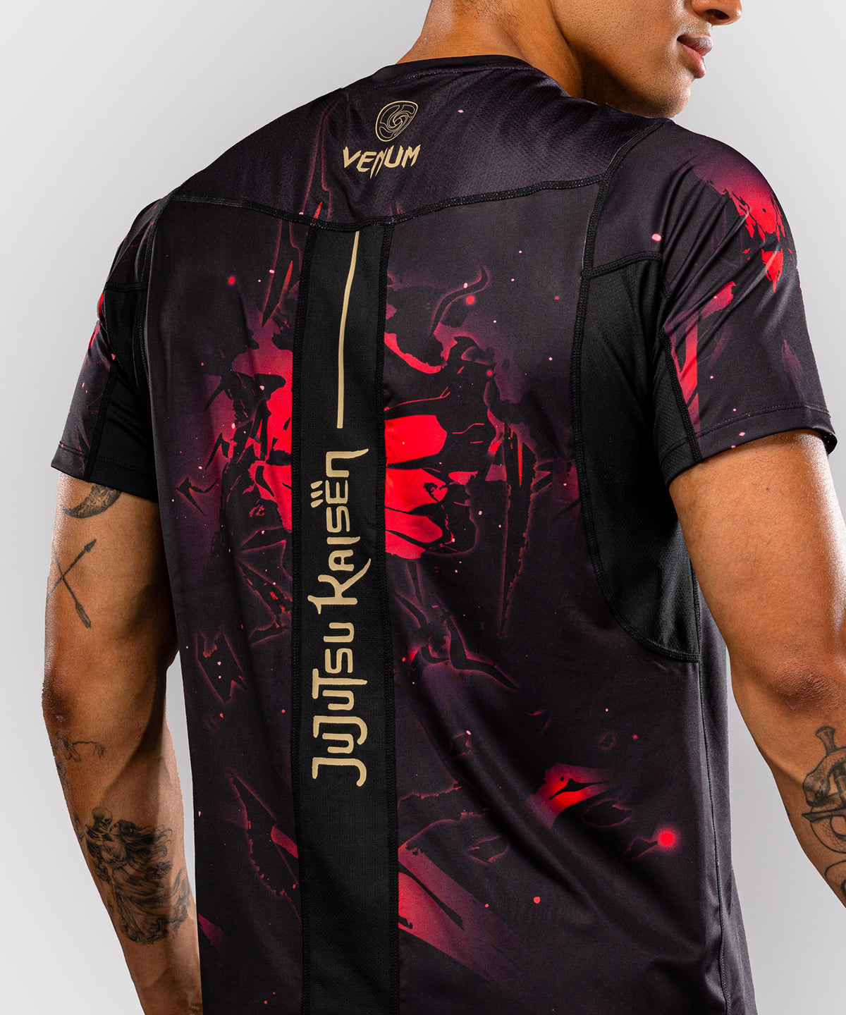 Jujutsu Kaisen x Venum Itadori Dry-Tech T-Shirt – Schwarz/Rot
