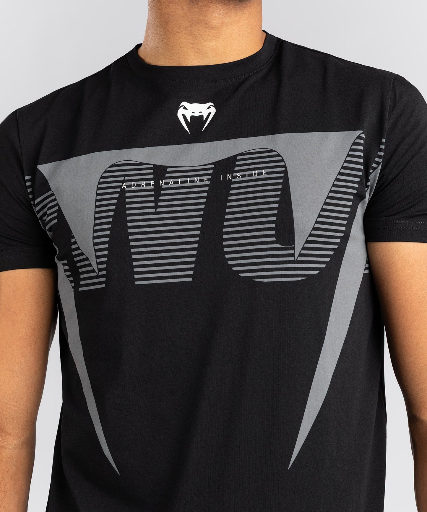 Venum Adrenaline Camiseta – Negro/Gris Plata