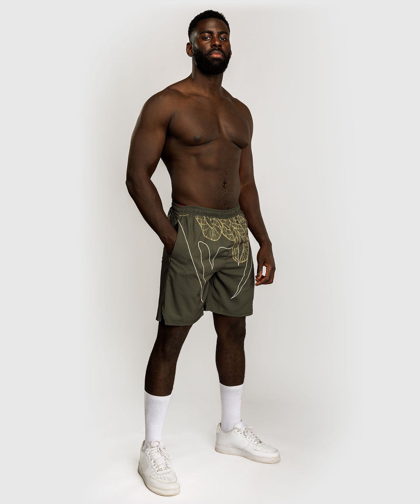 Short de Training Venum Serpenti – Kaki/Bronze/Ivoire