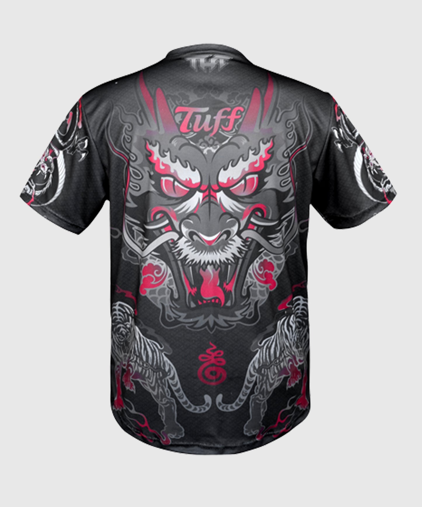 T-Shirt Muay Thai Dry Fit Tuff Shirt King Of Dragon - Noir