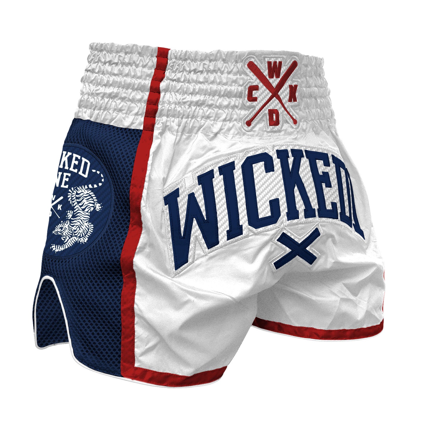 Wicked One Cross Muay Thai Shorts - White