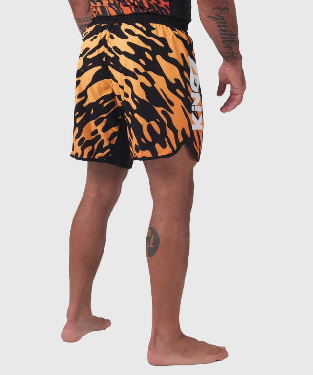 Short de MMA Kingz Flame - Noir/Orange