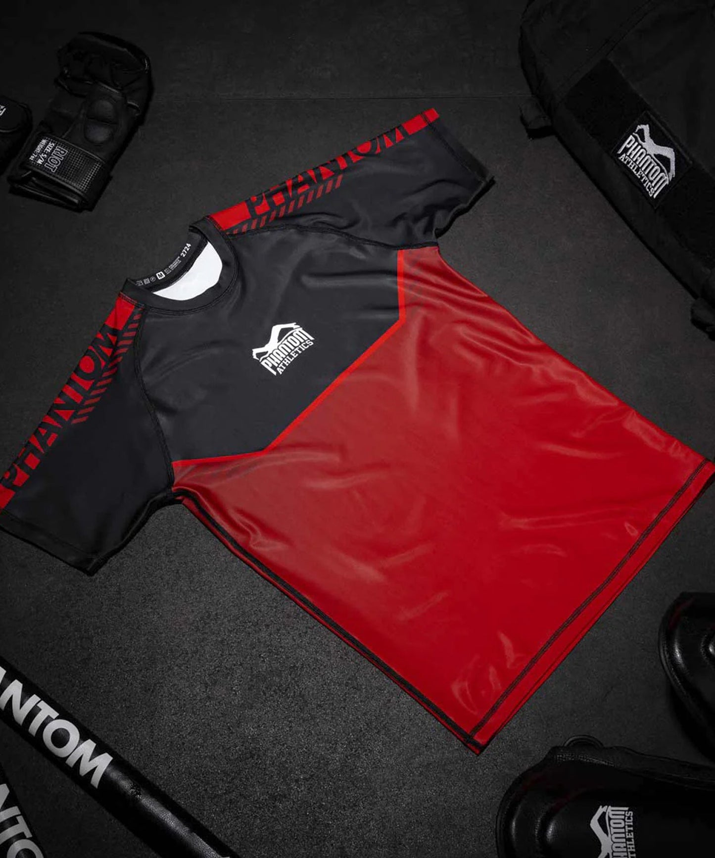 Phantom Athletics Evo Apex Rashguard - Schwarz/Rot