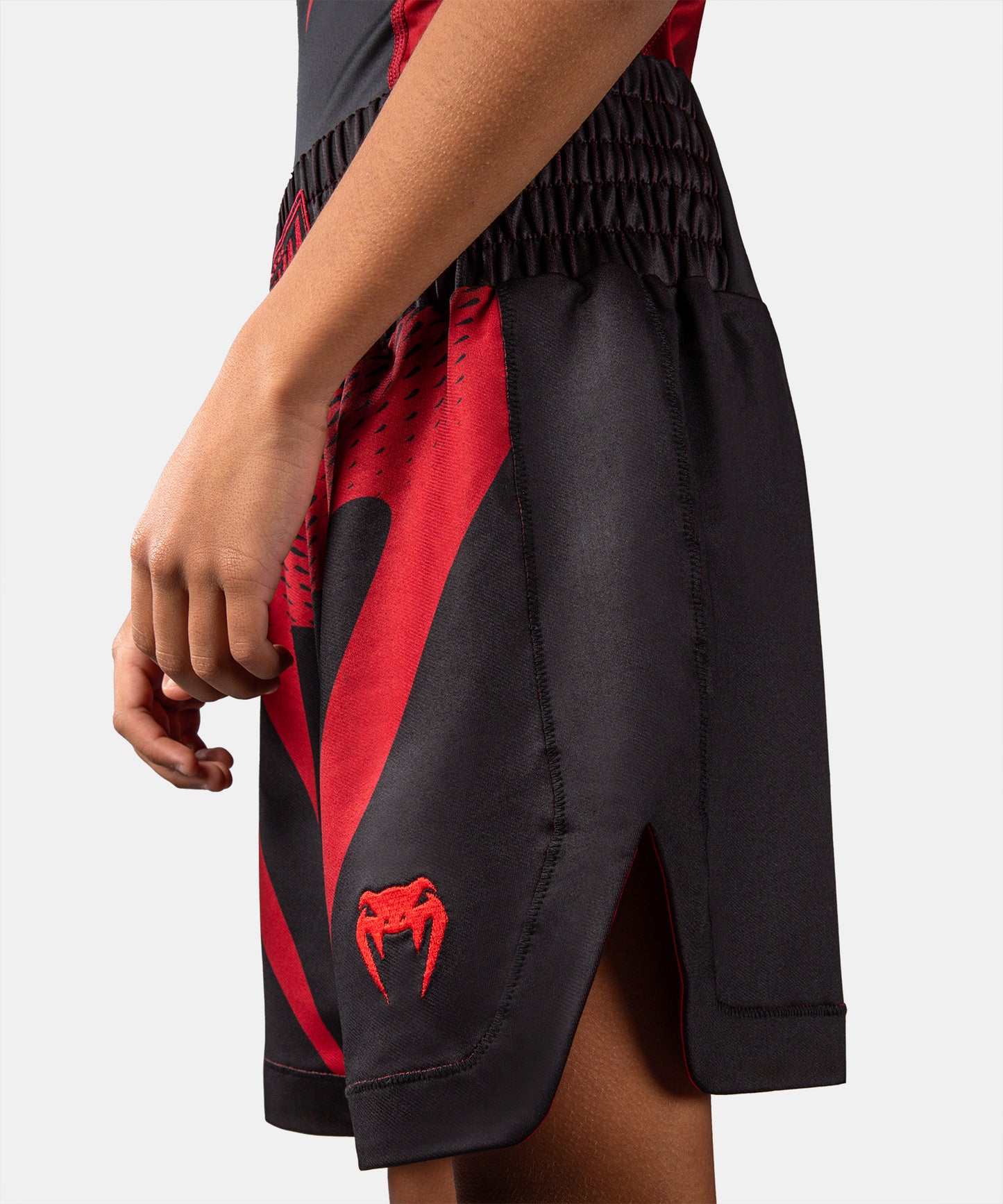 Short de Boxe Pour Enfant Venum Attack - Noir/Rouge