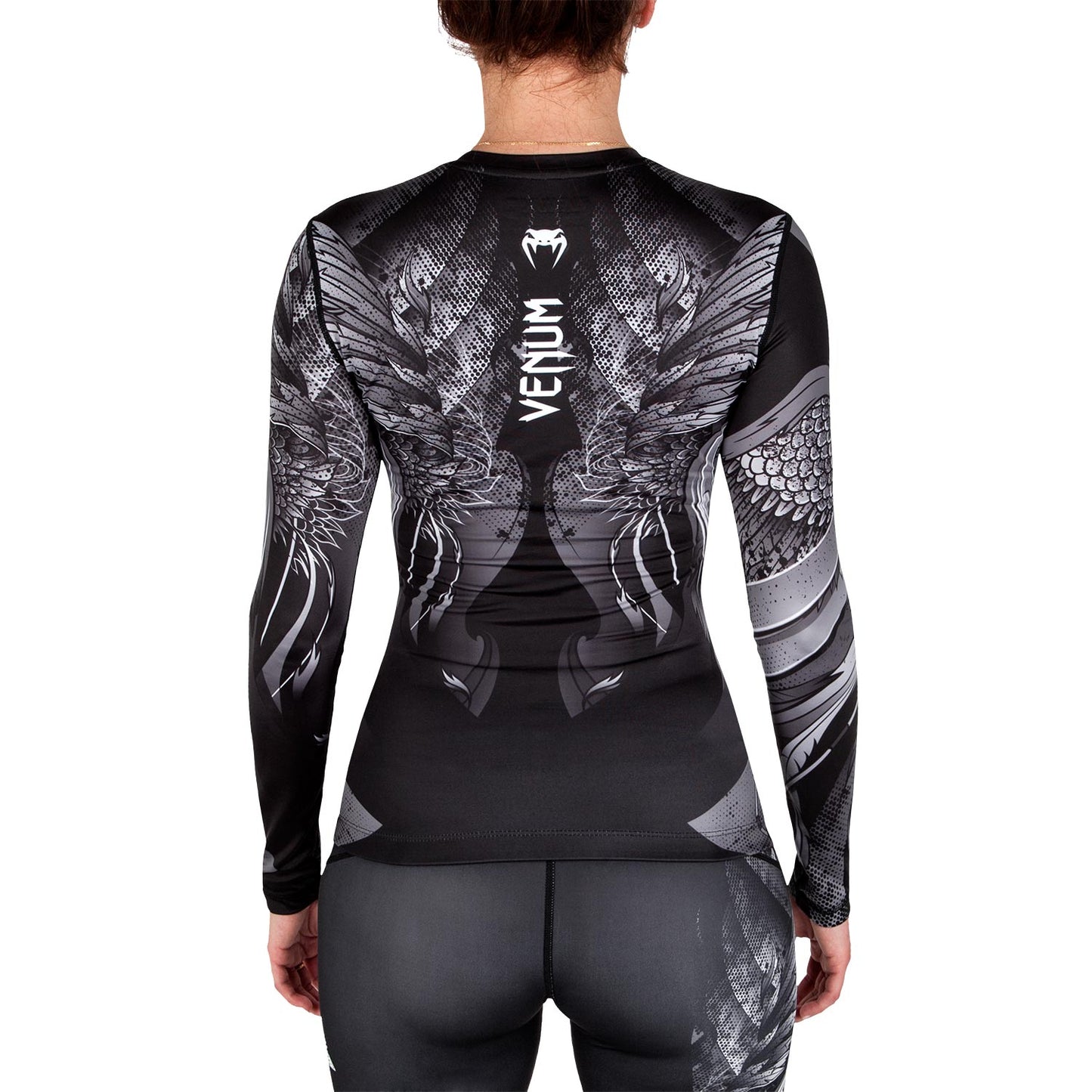 Venum Phoenix Rashguard - Long Sleeves - Black/White - For Women