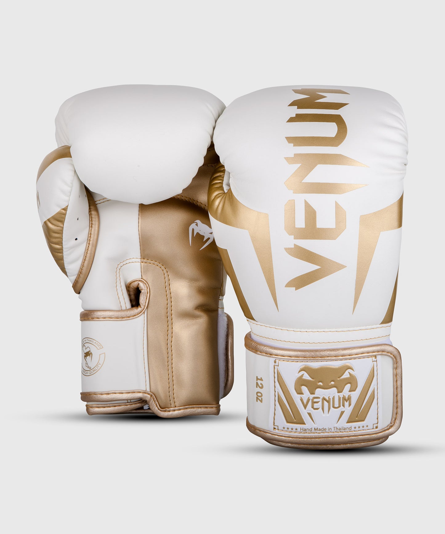 Gants de boxe Venum Elite - Blanc/Doré
