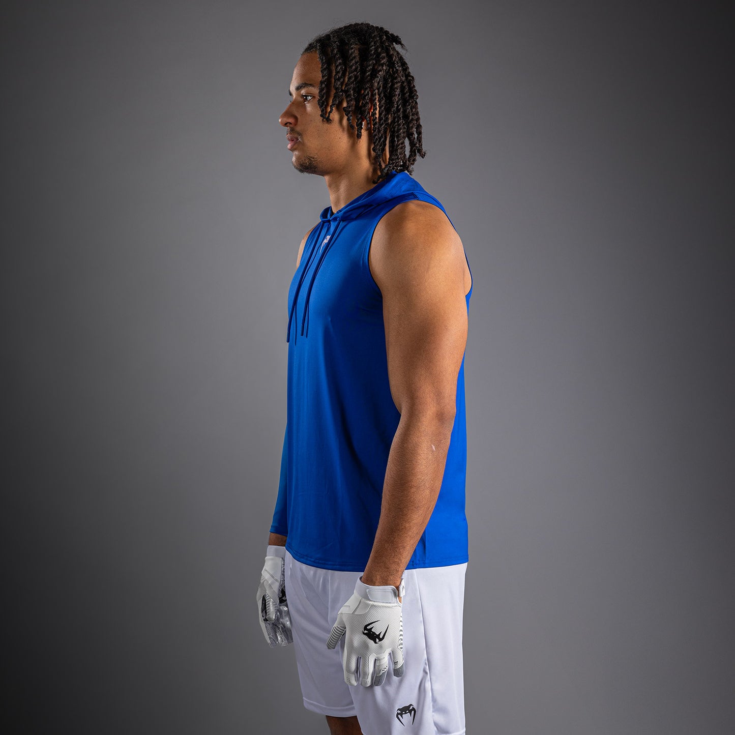 Sweat à capuche Dry Tech sans manches Venum Elite - Bleu Royal