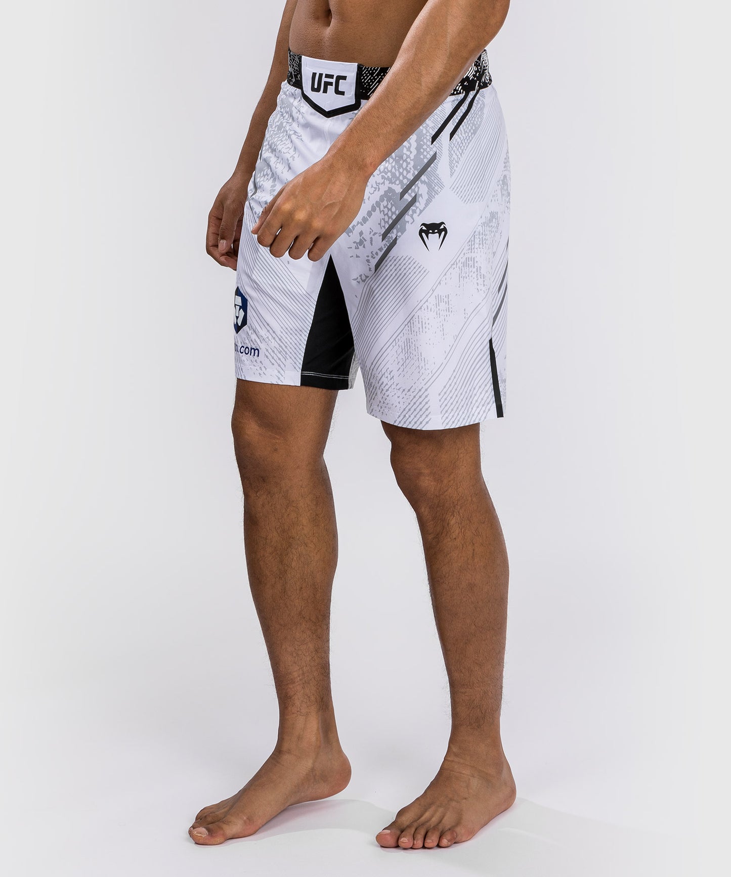 Shorts de combat Coupe longue pour Hommes UFC Adrenaline by Venum Authentic Fight Night - Blanc