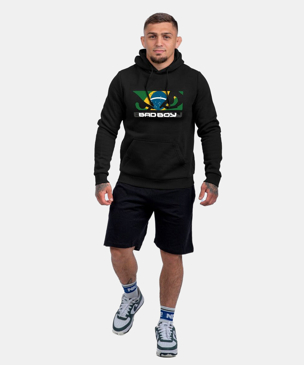 Bad Boy Brazilian Flag Kapuzenpullover - Schwarz
