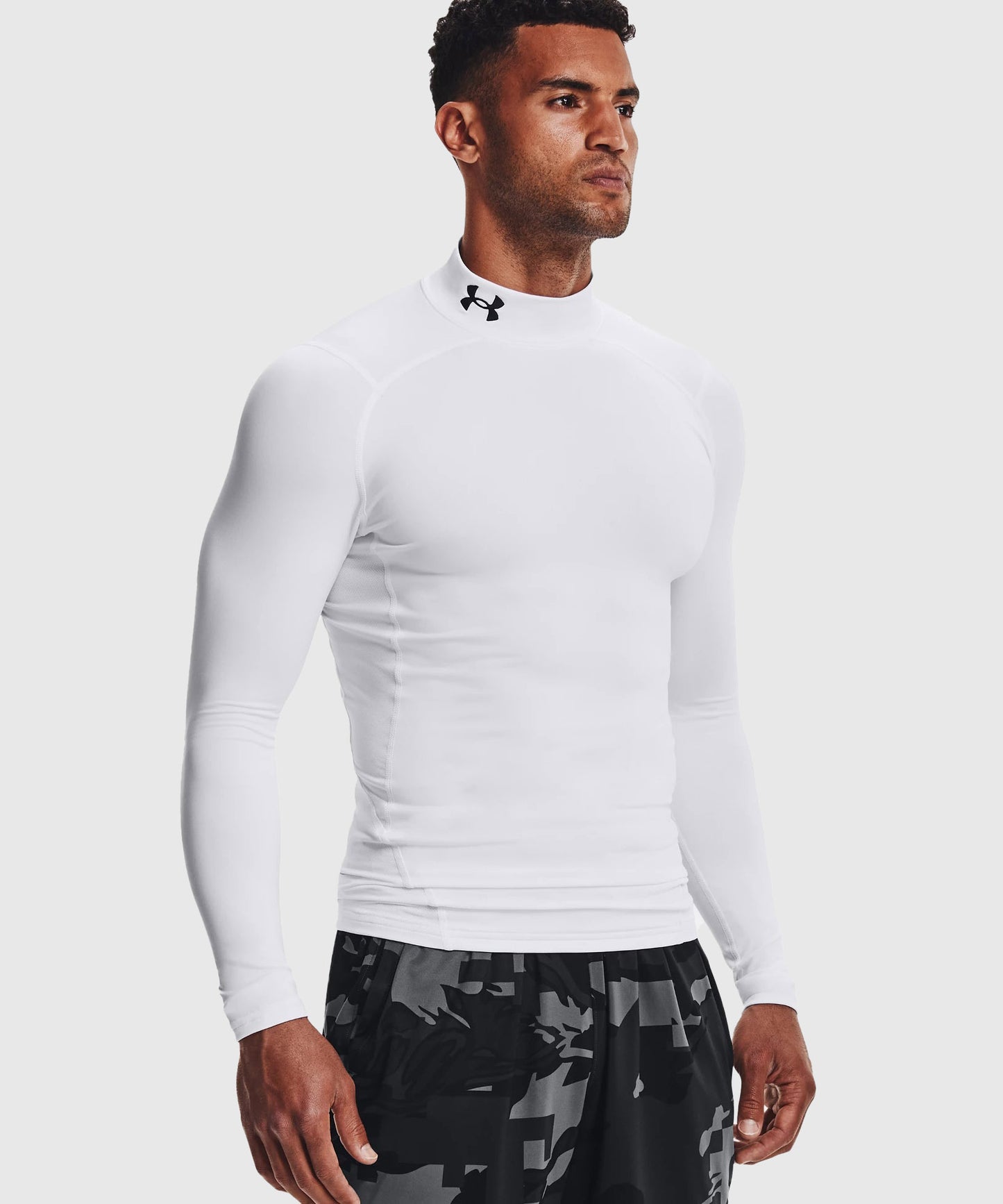 Haut De Compression À Col Montant Under Armour Coldgear - Blanc