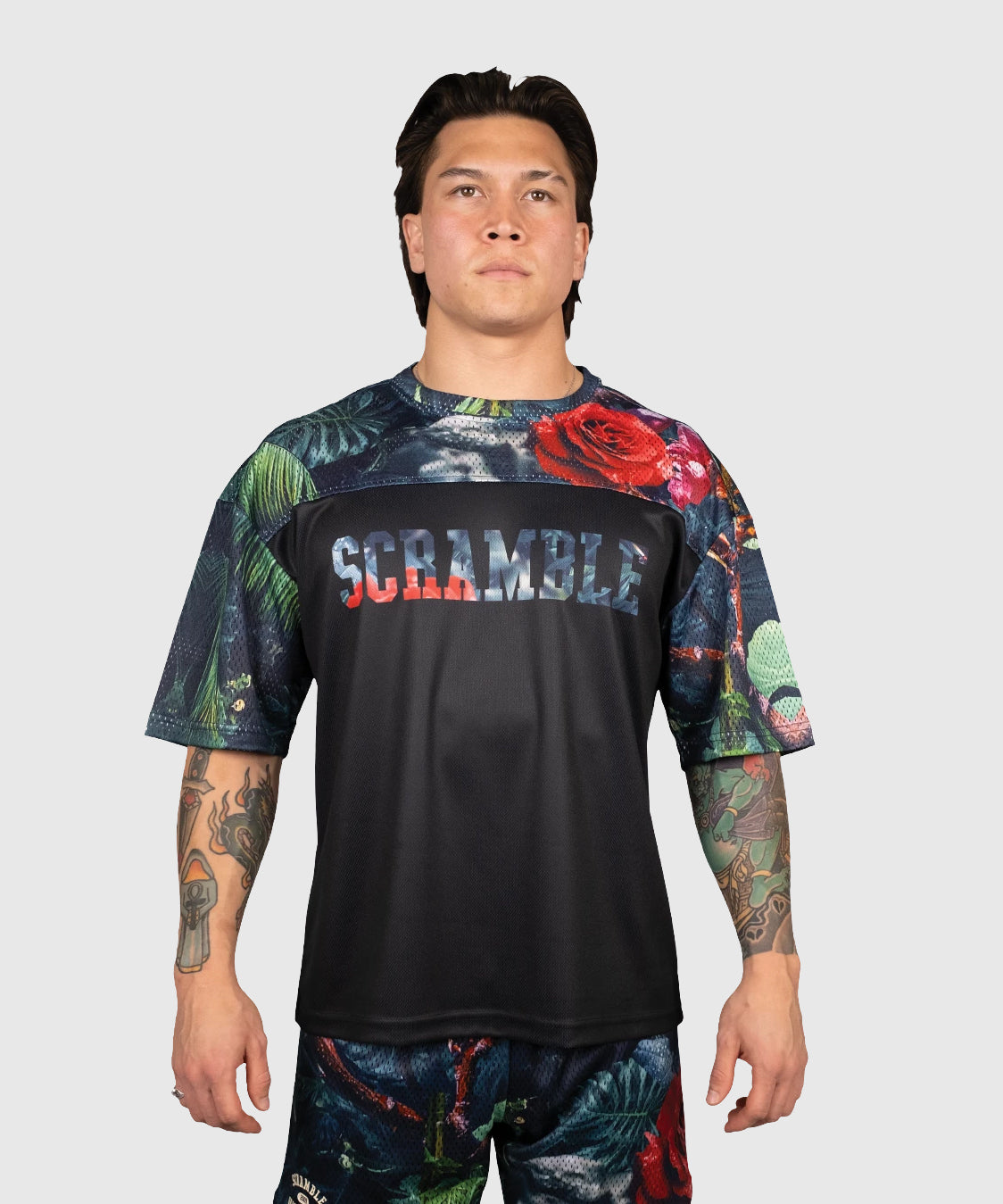 Scramble Mesh Ohana Camo Grappling T-Shirt - Schwarz
