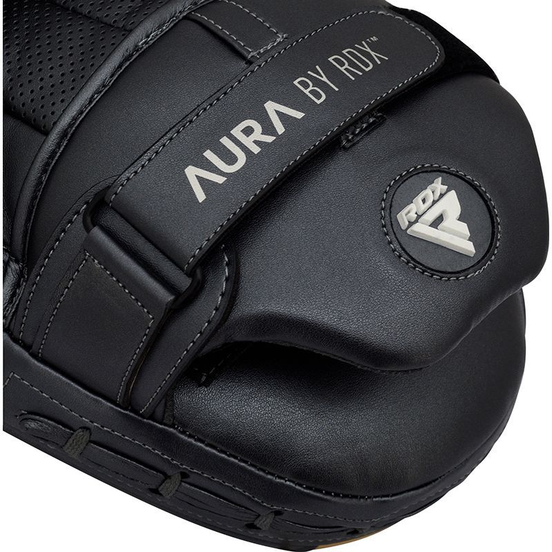 RDX Aura T-17 Thai Pads - Black/White/Gold