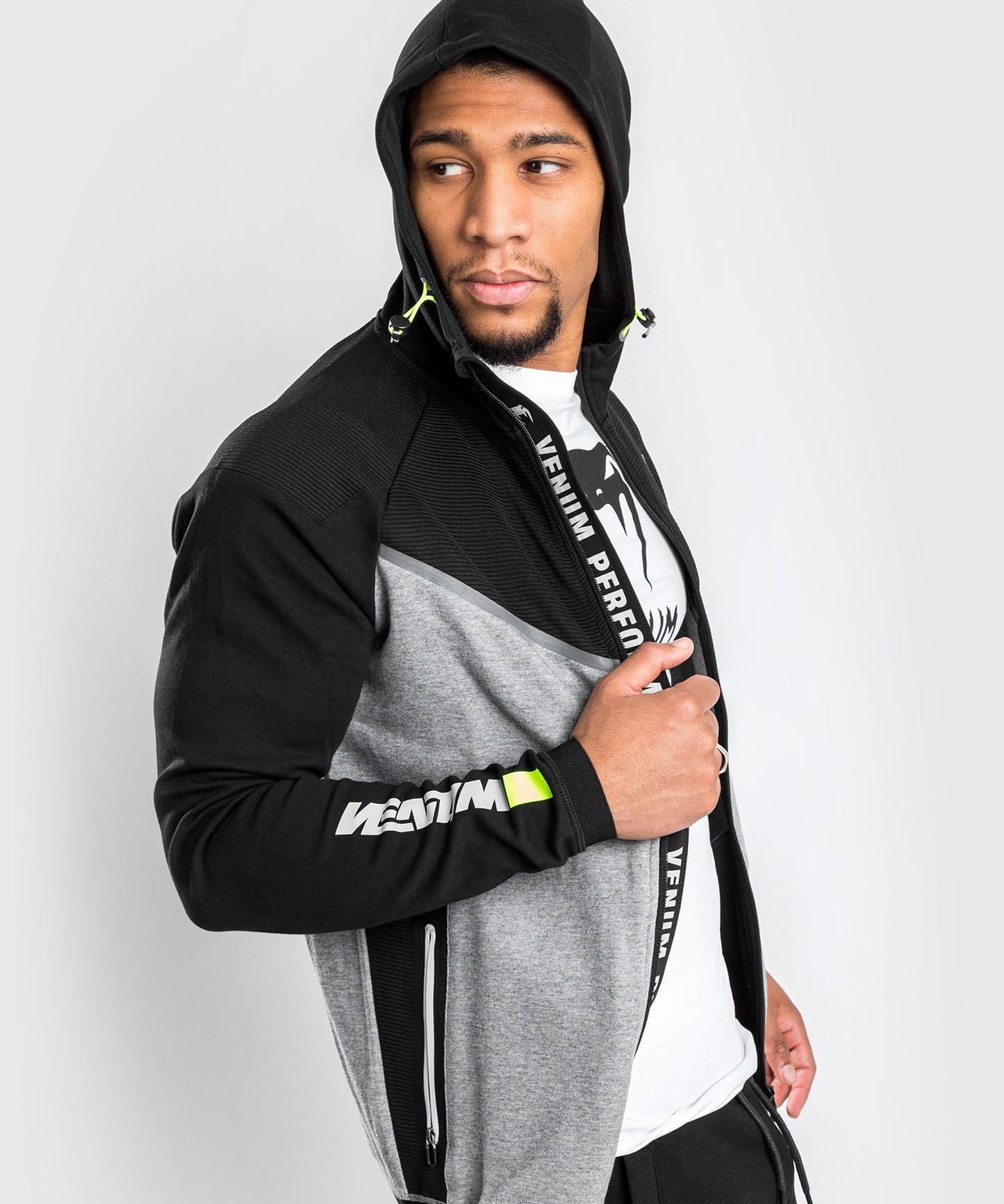 Venum Laser Evo 2.0 Hooded Sweatshirt - Black/Grey