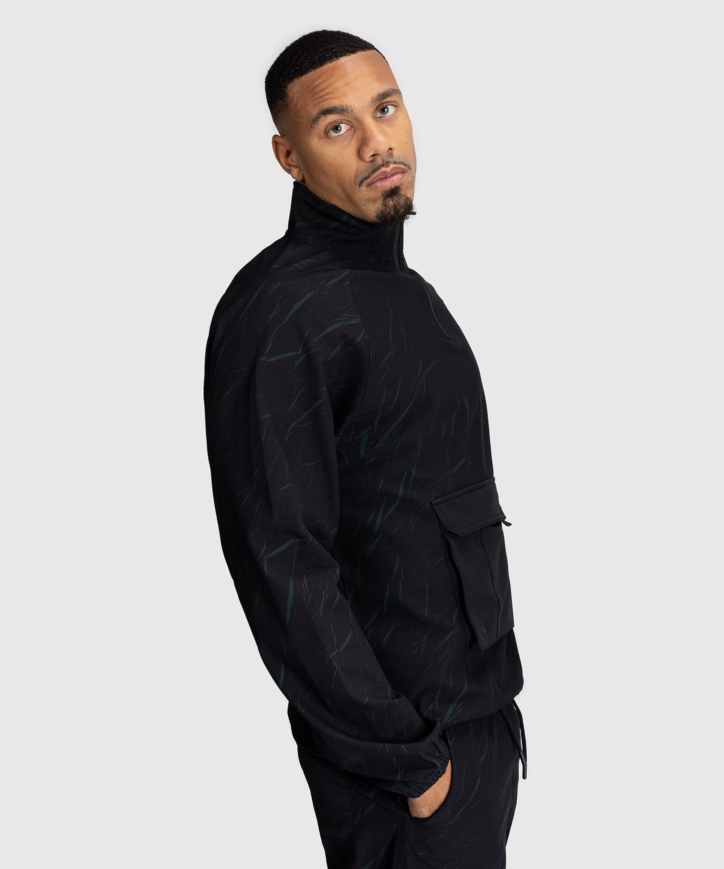 Venum Trooper Herren Trainingsjacke - Schwarz/Waldgrün