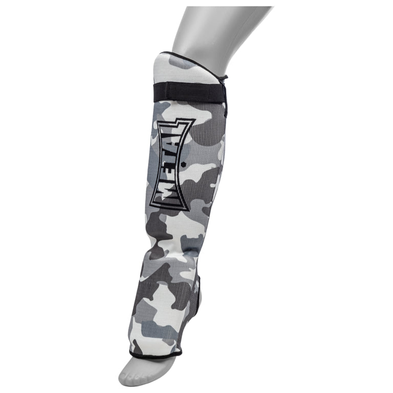 Metal Boxe Army Shin and Foot Guards - Grey