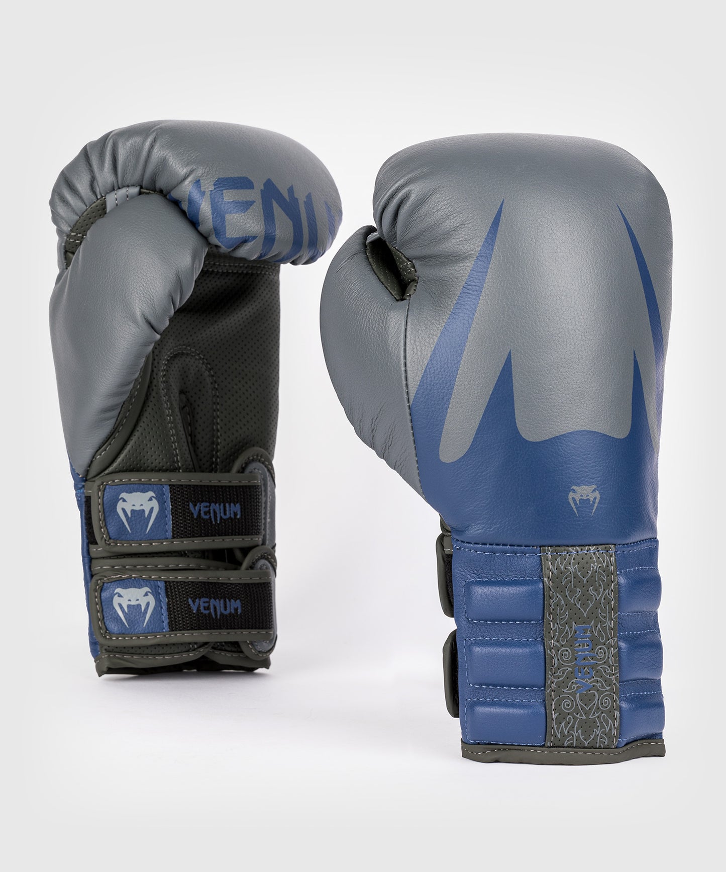 Venum Reverso boxing gloves - Storm grey/ Royal blue
