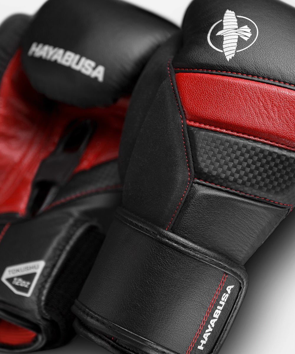Guantes de boxeo Hayabusa T3 - Negro/Rojo