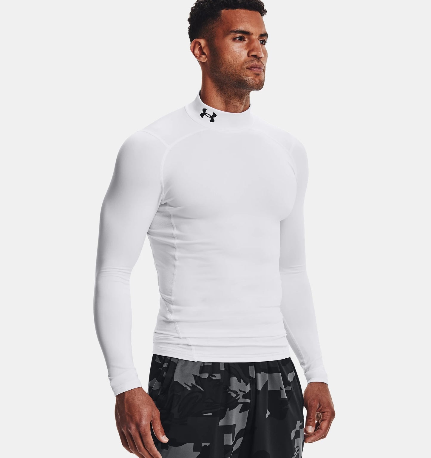 Haut De Compression À Col Montant Under Armour Coldgear - Blanc