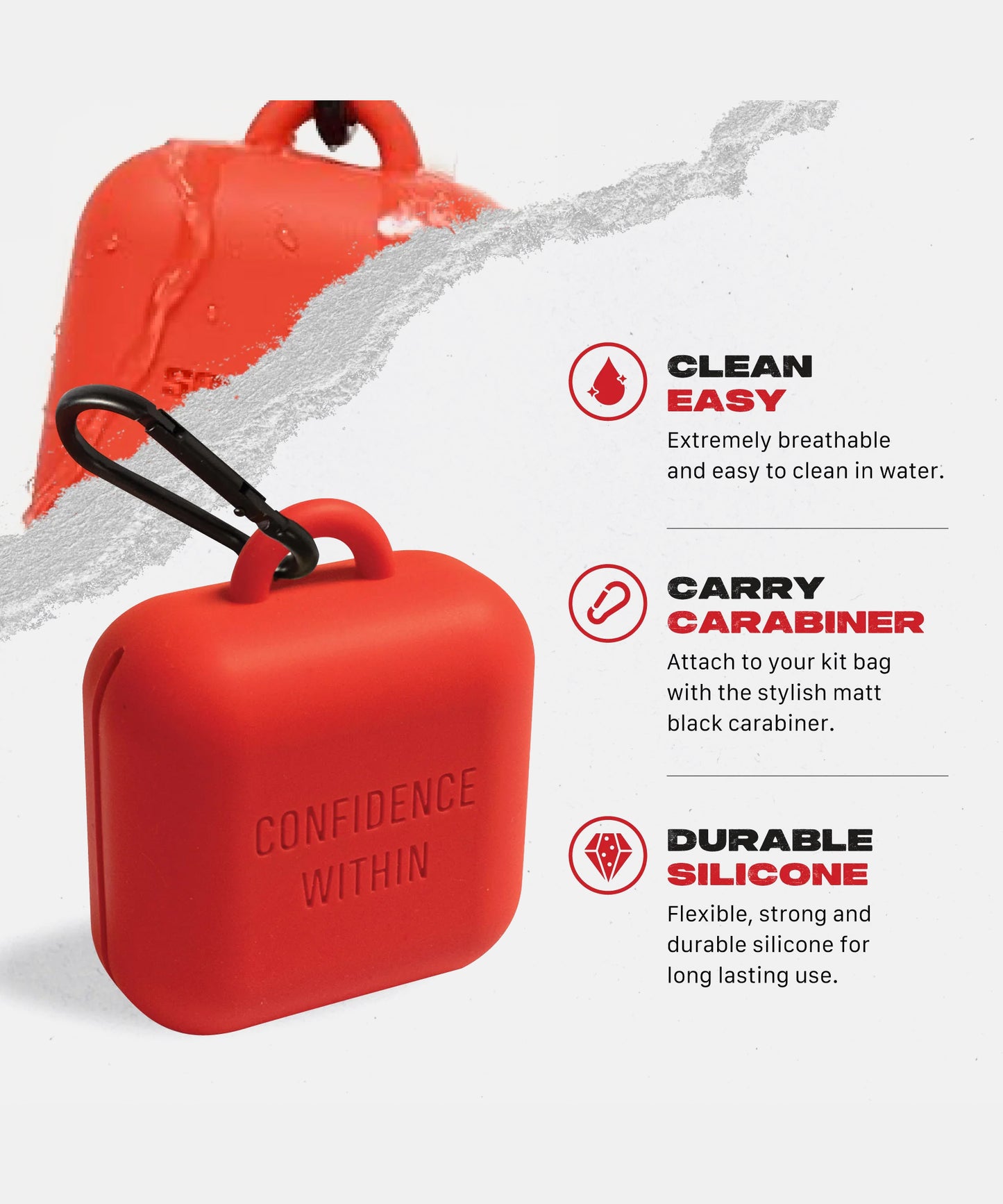 Boîtier Pour Protège-Dents Safejawz Silicone - Rouge