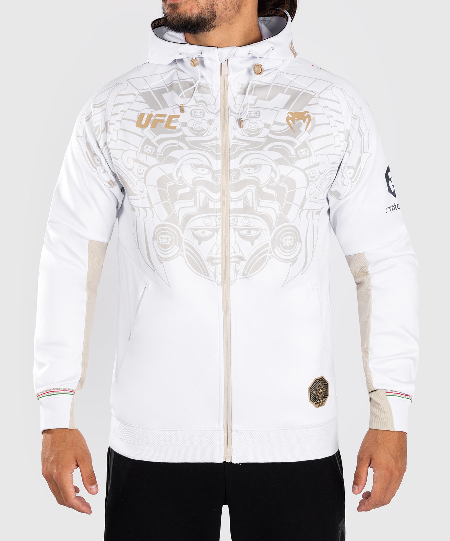 Noche UFC by Venum Authentic Fight Night Herren Walkout Hoodie - Weiß