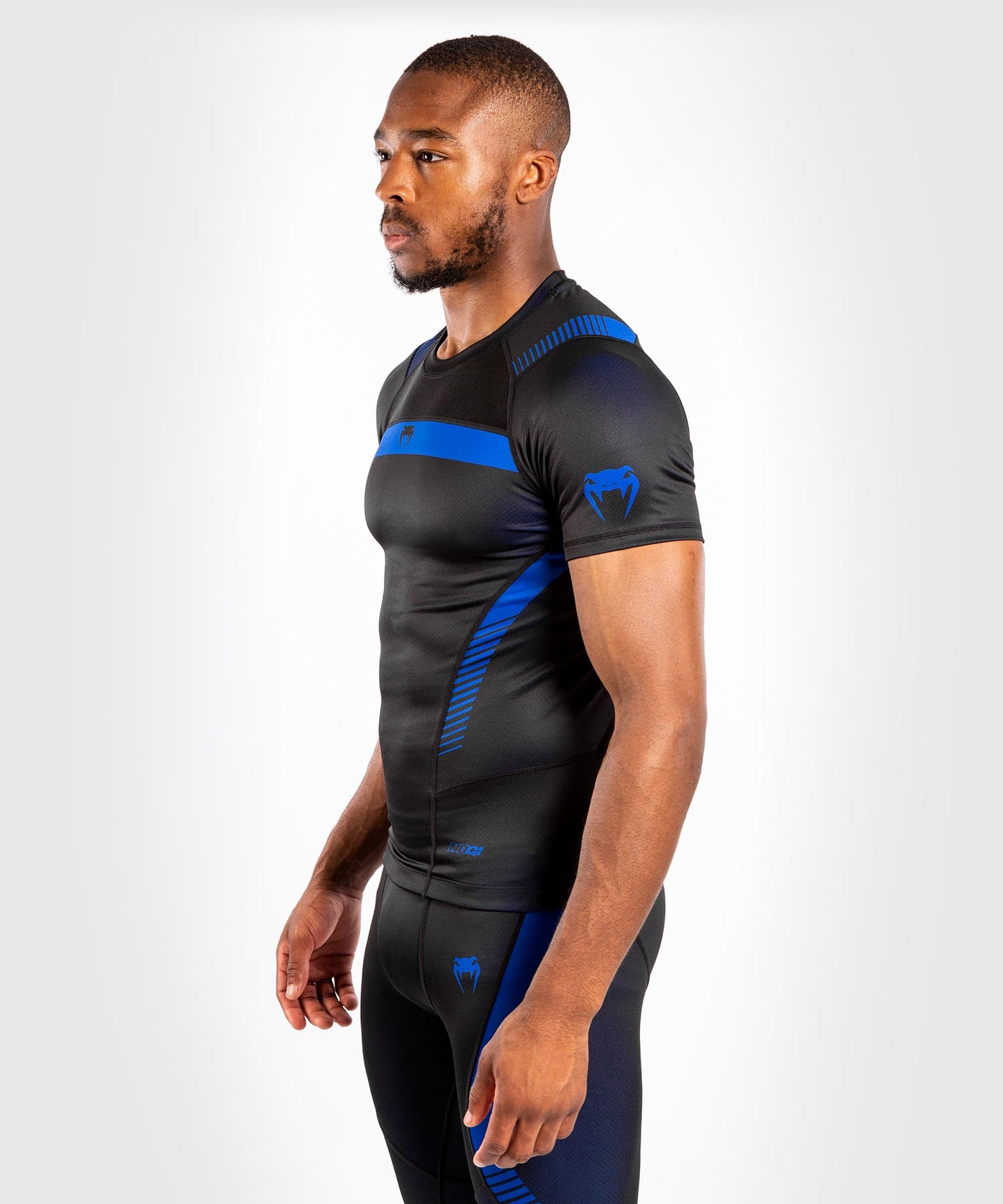 T-shirt de Compression Venum NoGi 3.0 - Manches Courtes - Noir/Bleu