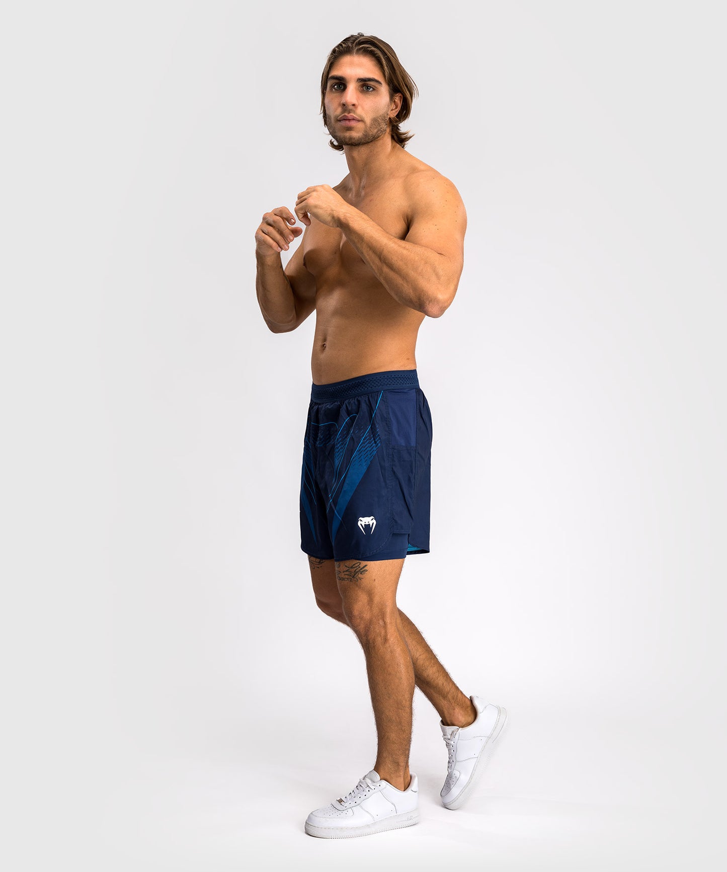 Short d'entraînement Venum x Top Rank Original pour Hommes - Bleu Marine