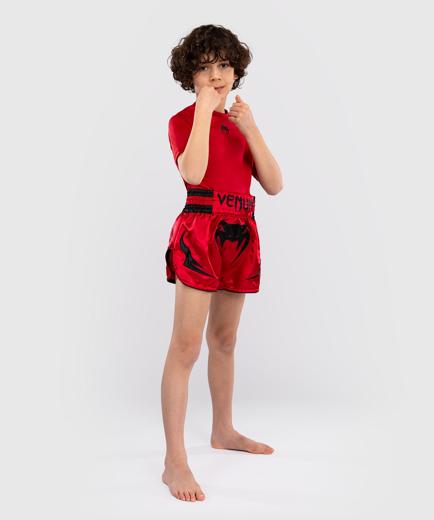 Venum Inferno Muay Thai Shorts für Kinder - Kirschrot