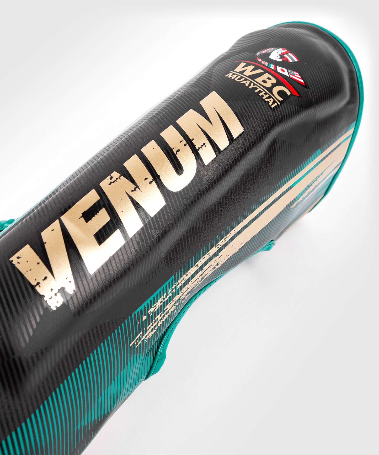 Venum WBC Muay Thai Shin Guards - Black/Green
