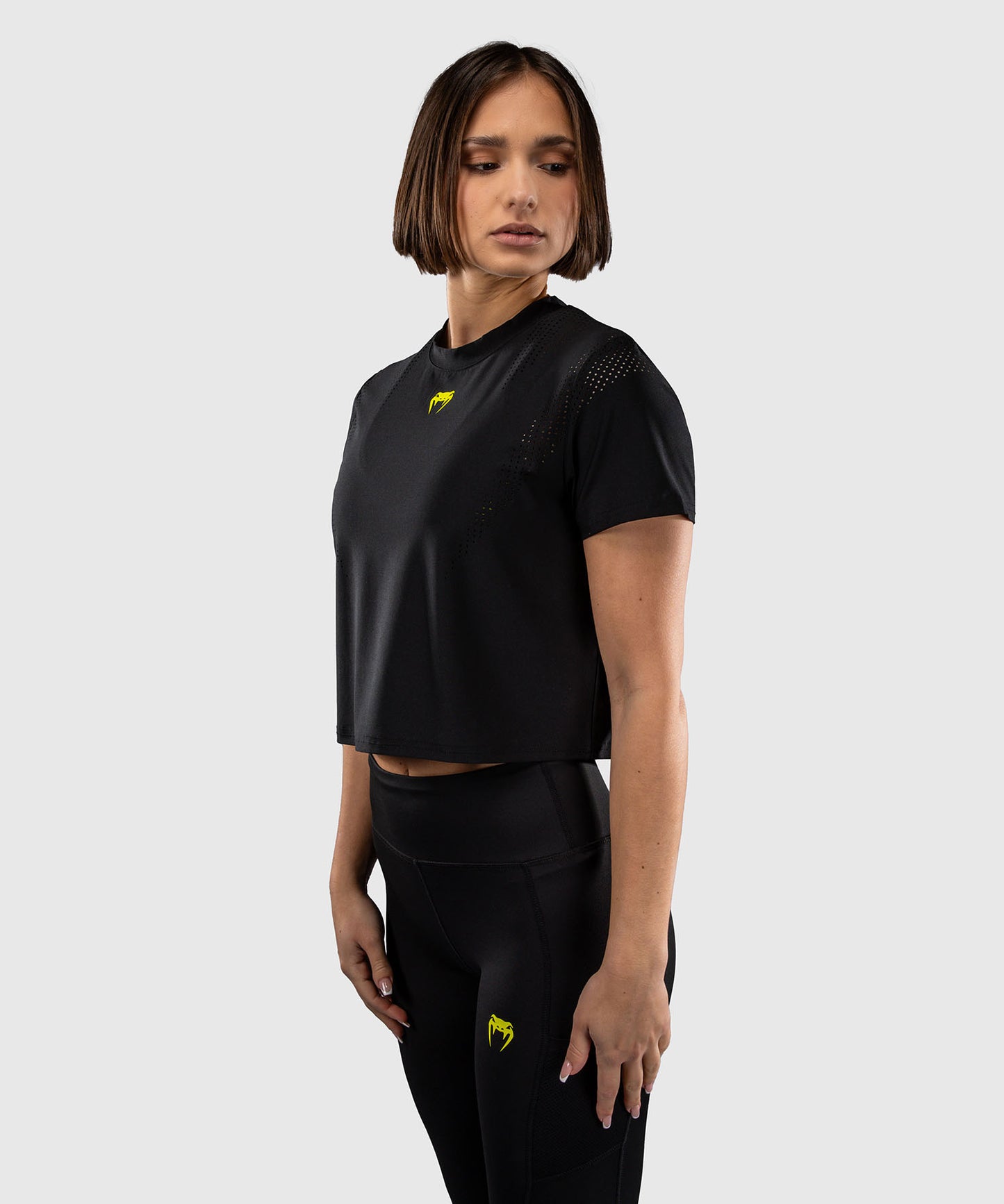 Venum Lazer Dry-Tech-T-Shirt Für Damen - Schwarz/Gelb